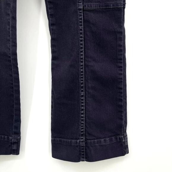 ULLA JOHNSON Ellis Jeans Charcoal Size 2 Black Gray Denim High Rise Kick Flare - Picture 11 of 16